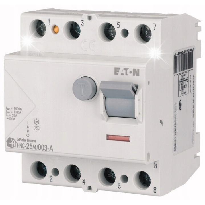 Dispozitiv de protectie diferentiala 4P 25A 30mA tip A, EATON, xPole Home, 6kA, IP20