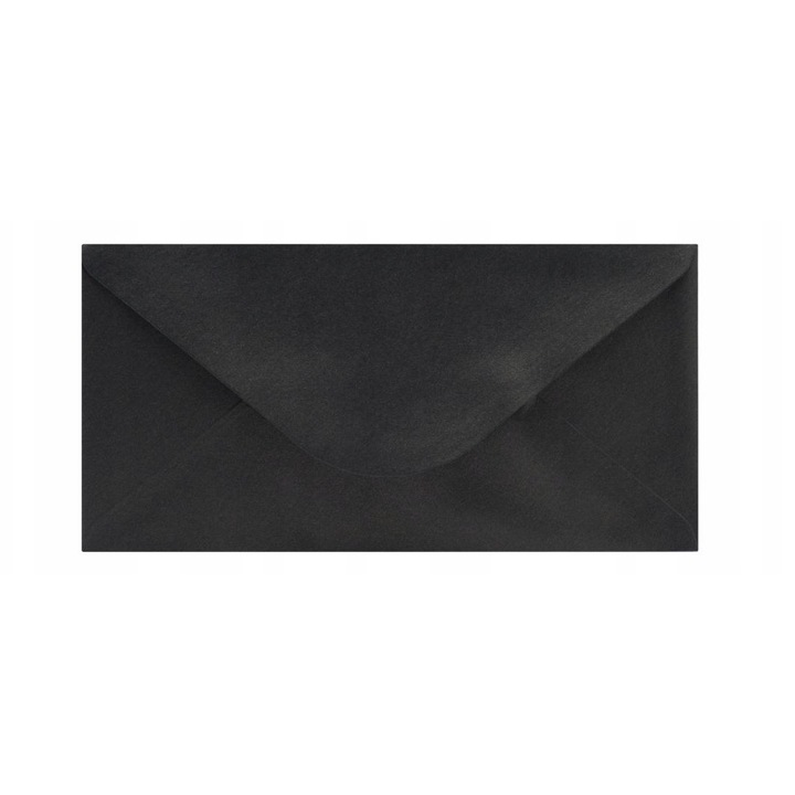 Set Plicuri Decorative, Negru, Format Dl, Gramaj 120 G/M², Executate Din Hartie, Metoda De Inchidere Cu Lipici, Calitate Inalta, 110 X 220 Mm, 50 Buc