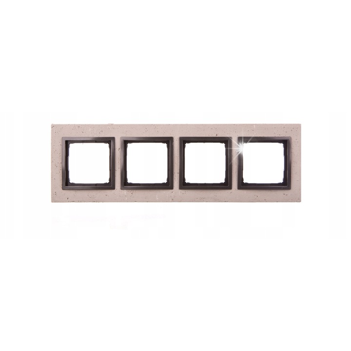 Rama patrata 4 module, Simon 54, beton, 305x96mm
