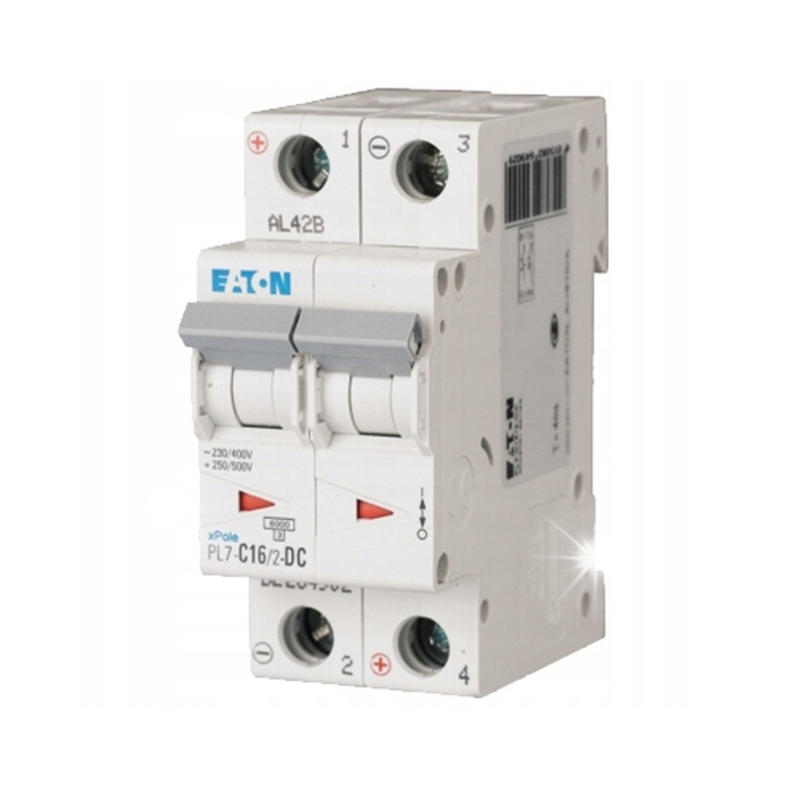 Dispozitiv de protectie 2P 16A 10kA DC PL7-C16/2-DC, 48V, 2 module, IP20