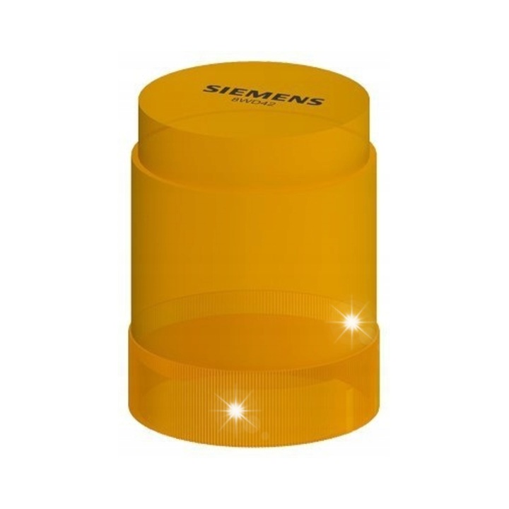 Coloana de semnalizare, Siemens, 50 mm, LED, galben, 24 V, AC/DC, model 8WD4220-5AD