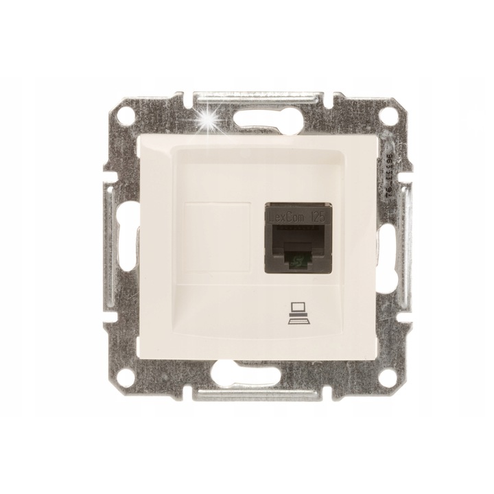 Priza, Schneider, RJ45, UTP, crem