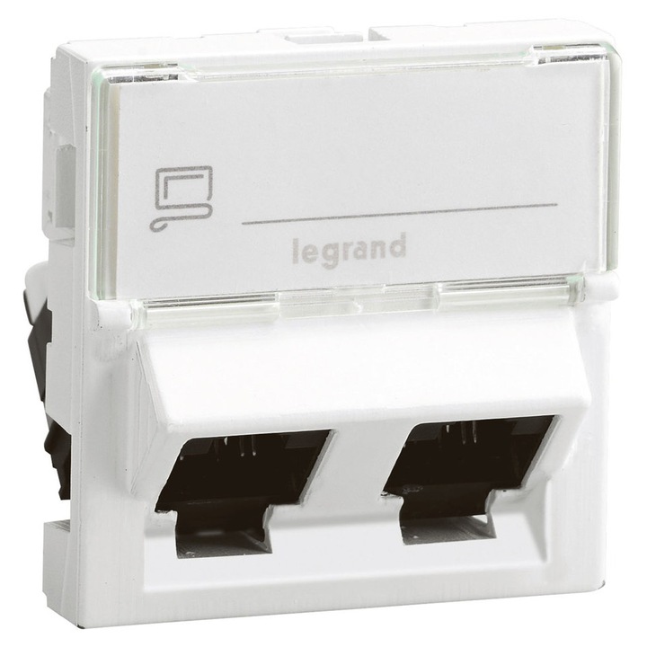 Priza 2xRJ45, Legrand, UTP, alb