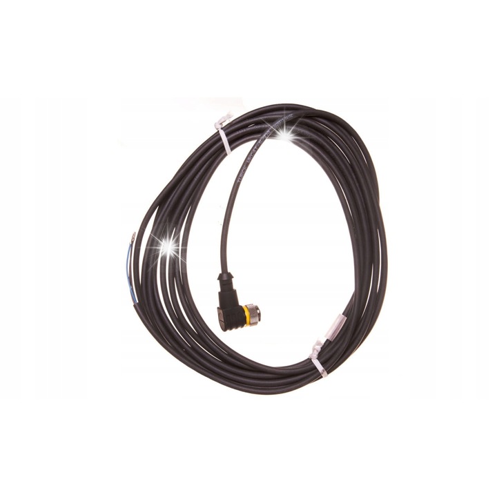 Cablu cu conector feminin, Turck, 3 pini, 5 m, negru