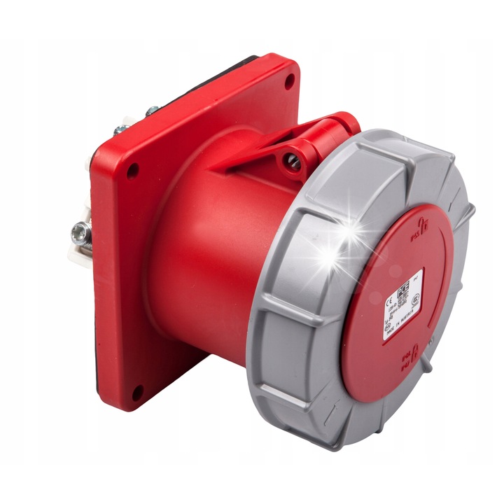 Панелен контакт 125A 5P 400V IP67, червен, POWER TWIST 345-6