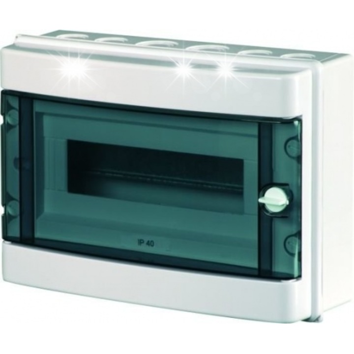 Tablouri electrice, Rozdzielnica modulowa 1x12, alb, 302x231x115mm