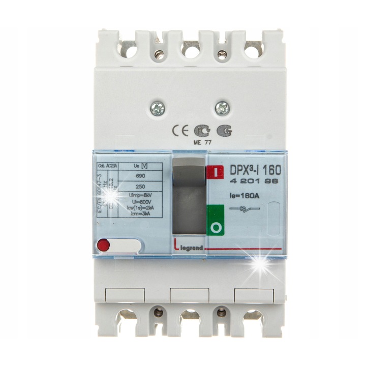 Terheléskapcsoló, Legrand, 3P, 160A, 690V, IP20, fix rögzítés