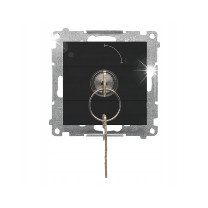 Kapcsoló Simon 55, 1-pólusú, 5A, 250V, matt fekete