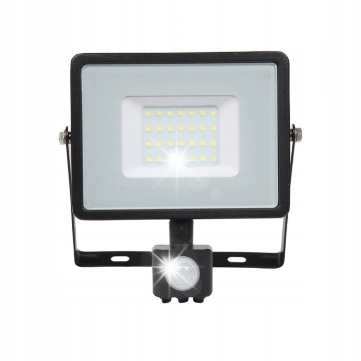 LED прожектор 10W 800lm 4000K IP65 със сензор за движение, размери 133x178mm, комплект