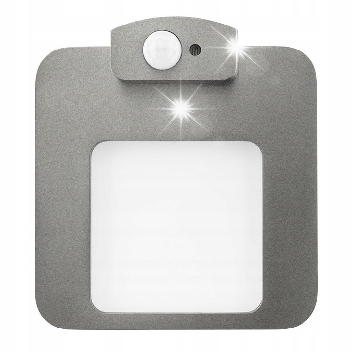 Corp de iluminat LED Moza, Zamel, 14V, grafit, 73x73x9mm, cu senzor de miscare