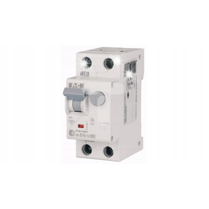 Dispozitiv de protectie diferentiala 2P B10A AC HNB-B10/1N/003, 30mA, 230V, 35x80x74,5mm