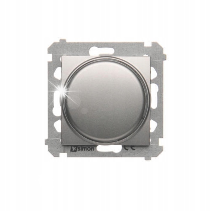 Dimmer 20-500W, Simon 54, matt ezüst, vékony szerelés