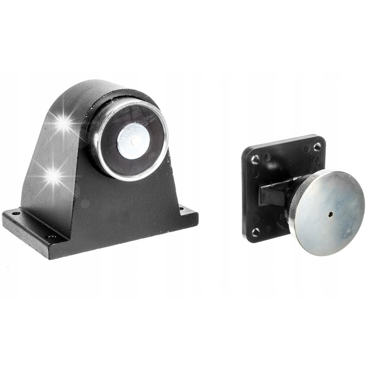 Electromagnet de retinere usa, pentru podea 24V, 50Kgf/490N, rotund, plastic