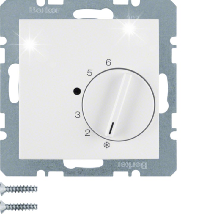 Regulator temperatura 250V 5A 5C IP20, alb, montaj subtire