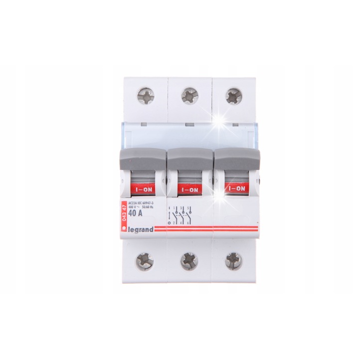 Moduláris megszakító 40A 3P, 3 modul, 400V, 44mm