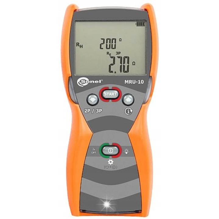Aparat de masurat rezistenta la pamant Sonel MRU-10, 221x102x62mm, IP67, 660g