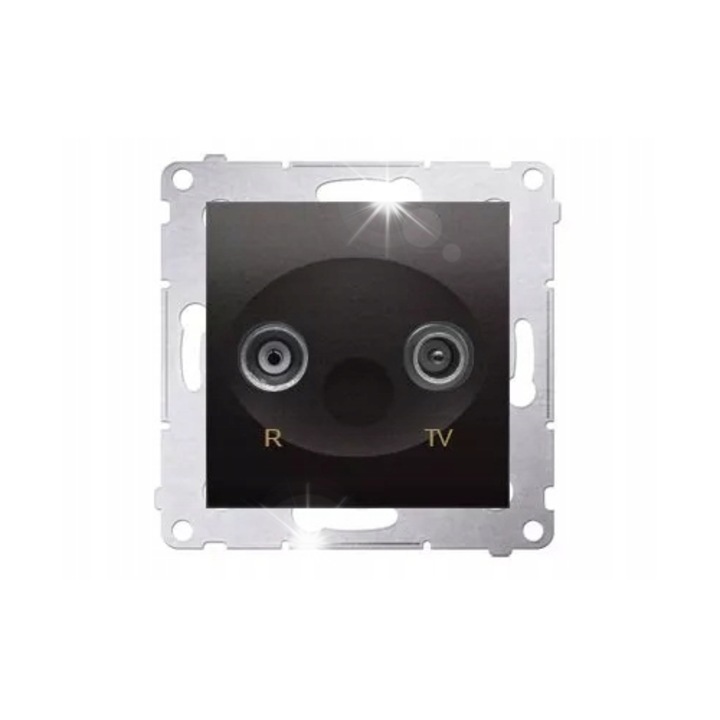 Гнездо за антена RD/TV Simon 54, антрацит, тънък монтаж, IP20