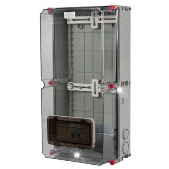 Carcasa de protectie si masurare 8 module IP55, transparent, 225x204x505mm