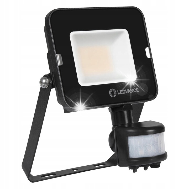 Proiector LED compact cu senzor, 20W, 2000lm, negru, dimensiuni 165x53x122mm