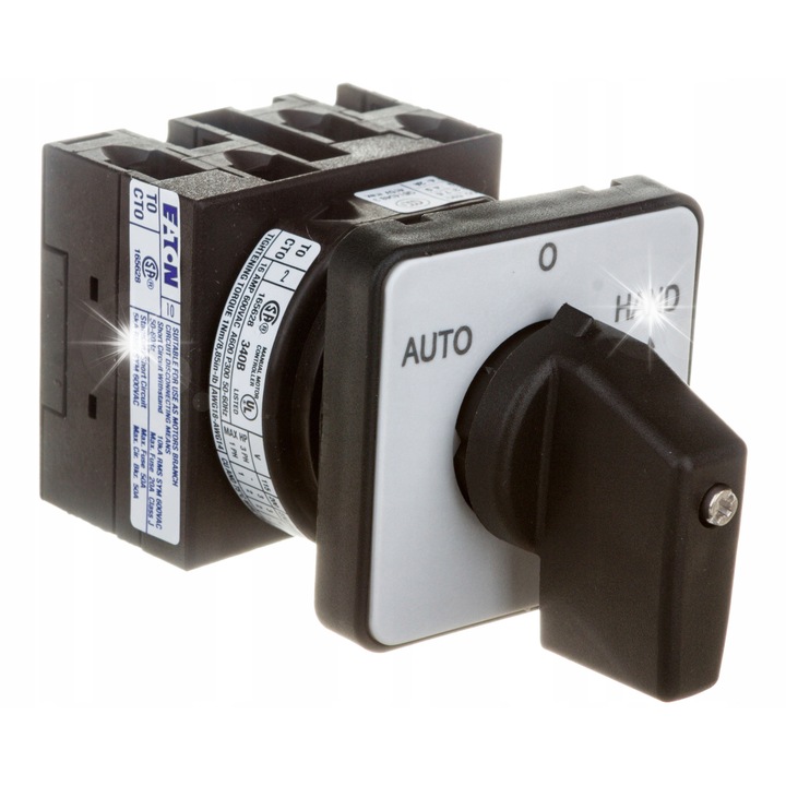 Keresztkapcsoló KÉZI/AUTOMATA 1P 20A, IP65, előlapi szerelés