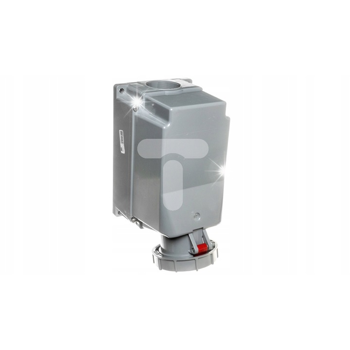 Контакт 125A 5P 400V IP67, червен, външен монтаж