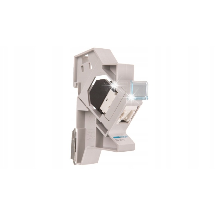 Modul patch kat.5e UTP 1xRJ45 montaj pe sina TS35, gri