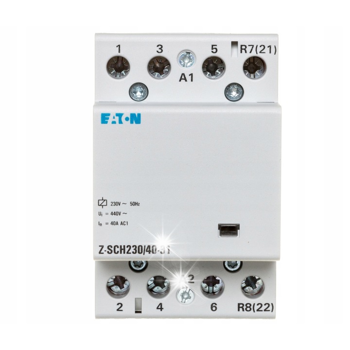 Stycznik instalare 40A 3Z 1R 230V AC Z-SCH230/40-31, dimensiuni 0.074x0.118x0.059m, set