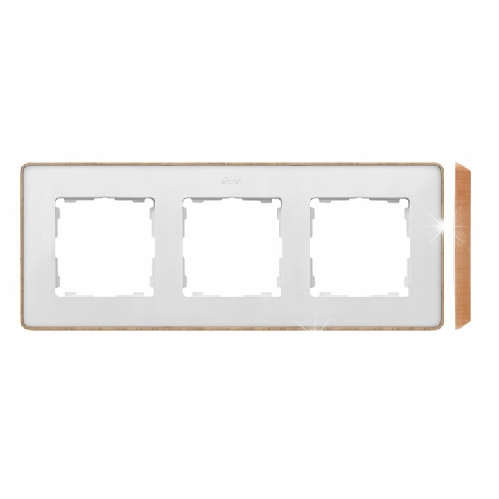 Rama 3-crotna Simon 82 Detail, alb, 93x235x12,5mm, material: lemn