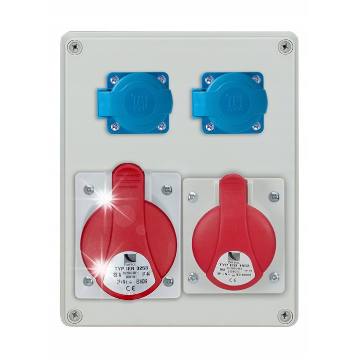 Tablouri electrice R-BOX 240, 1x32A/5P, 1x16A/5P, IP44, gri, 150x200x250mm