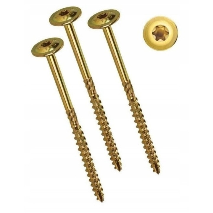 Suruburi de constructie pentru lemn, 8x260mm, 50 bucati, cap cu disc, galvanizate