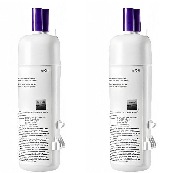 Set de 2 filtre pentru apa, capacitate mare, 2L/min, plastic non-toxic, accesorii cani filtrante