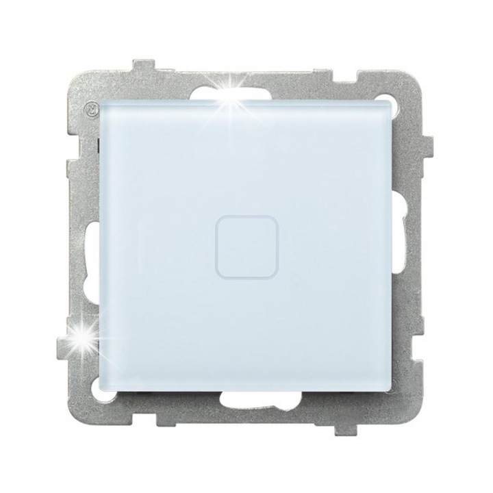 Érintőkapcsoló, Sonata Touch sorozat, fehér üveg, felület alatti szerelés, IP-20