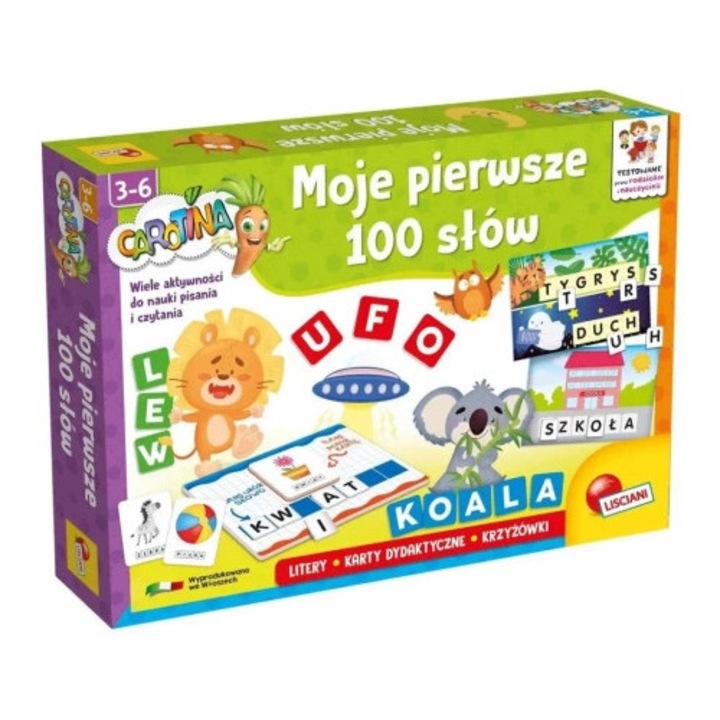 Set educativ Carotina - Moje primele 100 de cuvinte, jocuri si jucarii educative