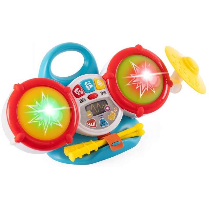 Toba muzicală interactivă Chicco, 2 bețe incluse, multicolor, 12 luni+