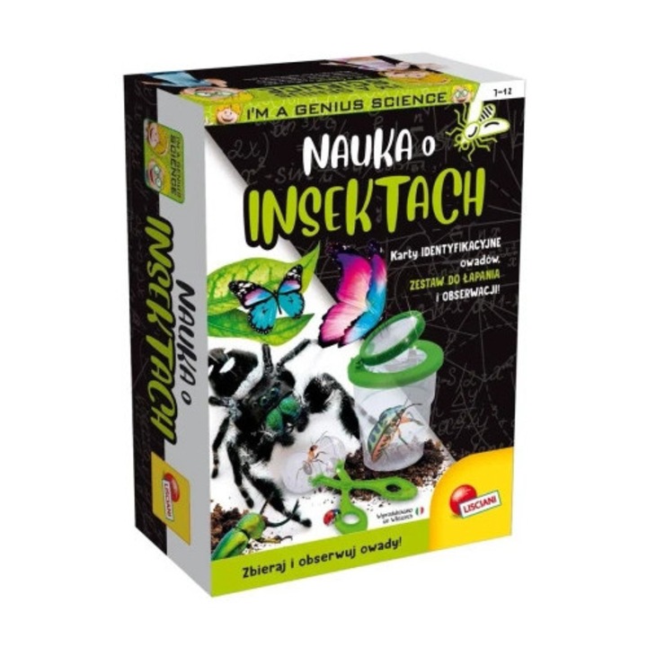 Micul Genius - Set educativ despre insecte, Lisciani, 30x45cm