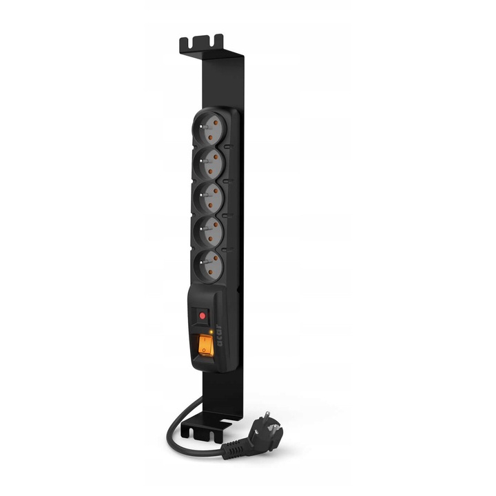 Захранващ разклонител Acar F5FA RACK 19', 5 контакта, филтър против смущения, 3м