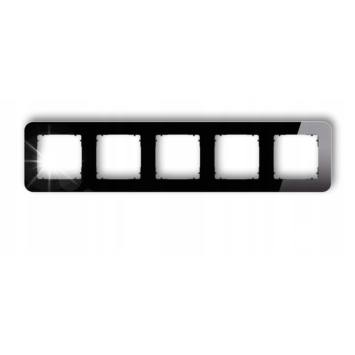 ICON Rama cvintupla rotunjita negru/negru 12-12-IRSZ-5