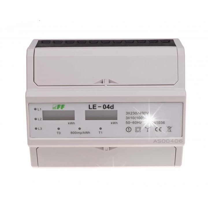 Licznik energiei electrice 3-fazat 100A 230/400V, modulabil, doua tarife, 400V