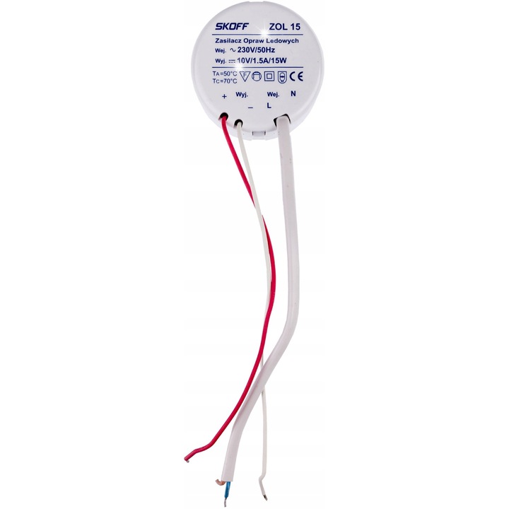Sursa de alimentare LED 10V ZOL 15/10V-15W 02-03-01-01-0009