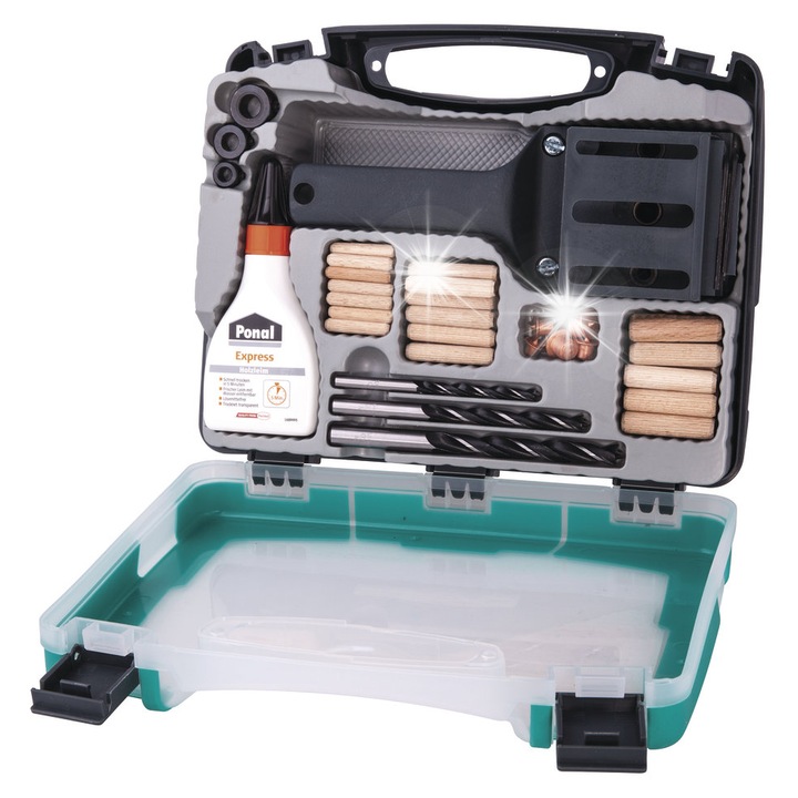 Set pentru dibluire, 6-8-10mm, 26 dopuri, 3 burghie, WOLFCRAFT