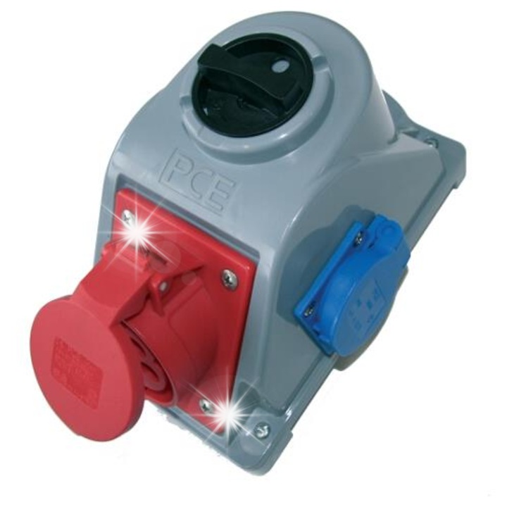 Gniazdo 0-1 32A 5P + 230V IP44 set COMBO-POL