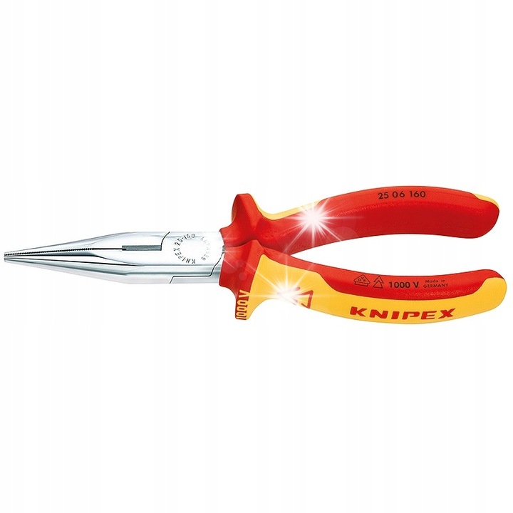 Félkör alakú vágófogó, 160mm, VDE szigetelt, többkomponensű markolattal