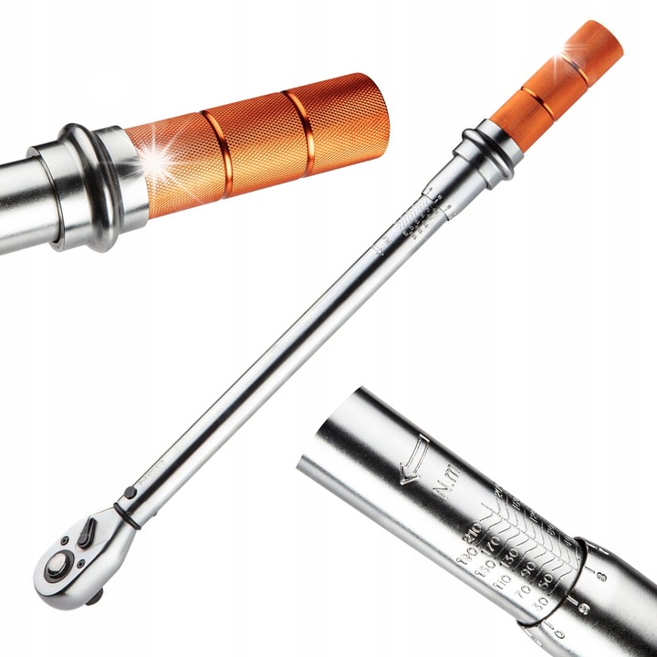 Cheie dinamometrica 1/2", 20-210 Nm, lungime 480 mm, mecanism zapadkowy, NEO TOOLS