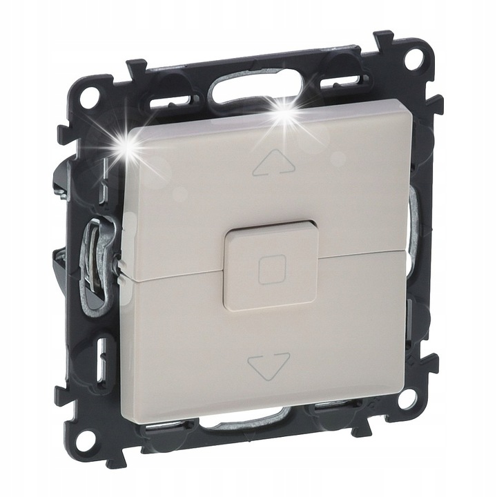 Csoportos kapcsoló, krém, 2 dupla, vékony szerelés, 250V, 10A