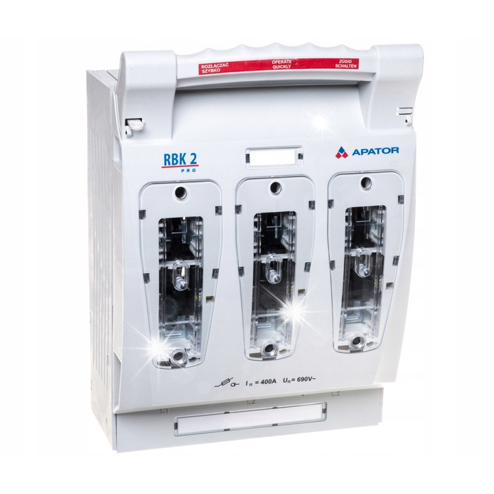 Dispozitiv de siguranta 400A RBK 2 pro-M, 3 poli, montaj plat