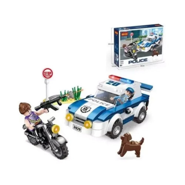 Seturi de constructie, Macyszyn Toys, Klocki policyjne, 185 elemente