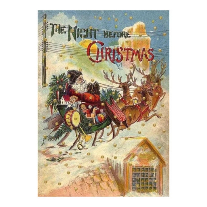 Felicitare B6 cu brokat si envelopa, Madame Treacle, 125x175mm, biodegradabila, FSC