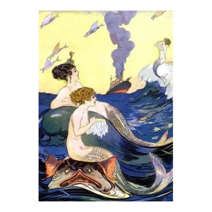 Felicitare Karnet B6 cu coperta Syreny, Madame Treacle, produs in Marea Britanie