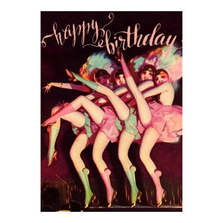 Felicitare Karnet B6 cu coperta Urodziny Burleska, Madame Treacle, produs in Marea Britanie