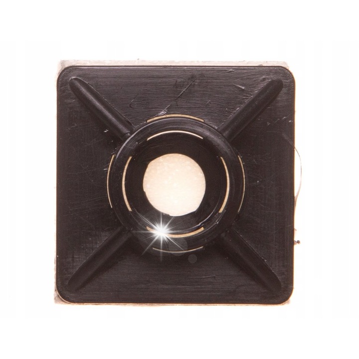 Suport benzi pentru cabluri SPP 19x19 FA, set 100 buc, negru